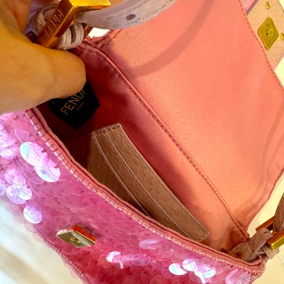 [RARE] Fendi mini baguette satin with snakeskin - Picture 3 of 5